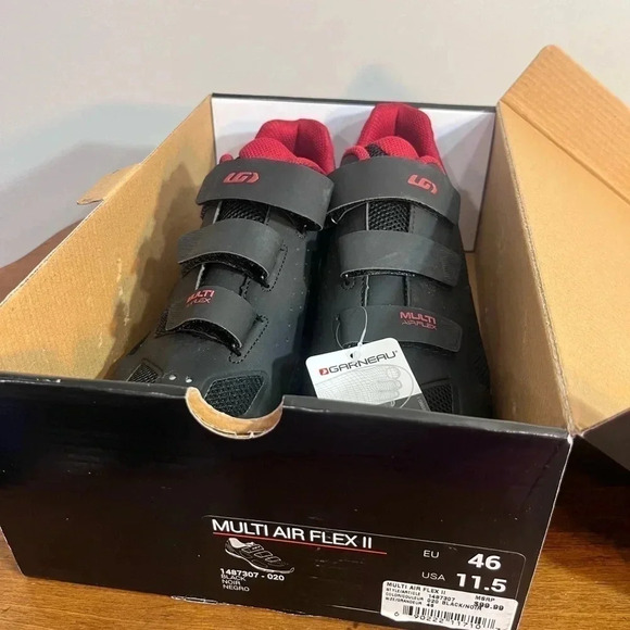 Louis Garneau LG Cycling Shoes Multi Air Flex II Black and Red‎ Sizes 42 main image 5